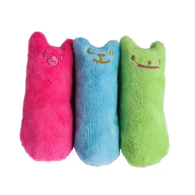 Interactive Plush Catnip Cat Toy – Teeth Grinding & Chewing Vocal Kitten Toy