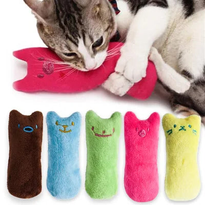 Interactive Plush Catnip Cat Toy – Teeth Grinding & Chewing Vocal Kitten Toy