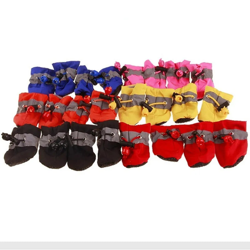 4-Pack Waterproof Pet Rain Boots | Non-Slip Shoes for Cats & Dogs (68 chars)
