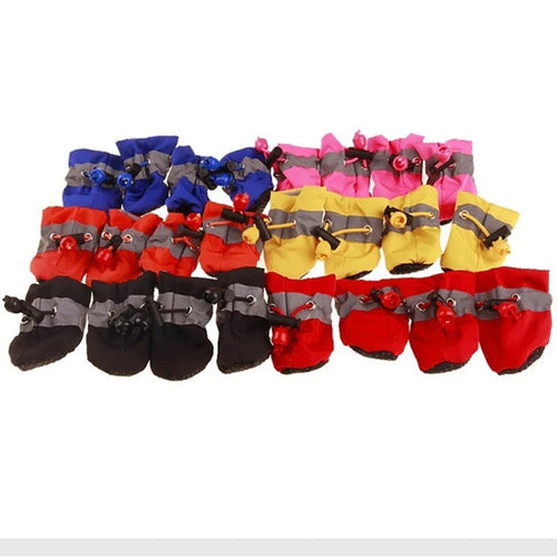 4-Pack Waterproof Pet Rain Boots | Non-Slip Shoes for Cats & Dogs (68 chars)