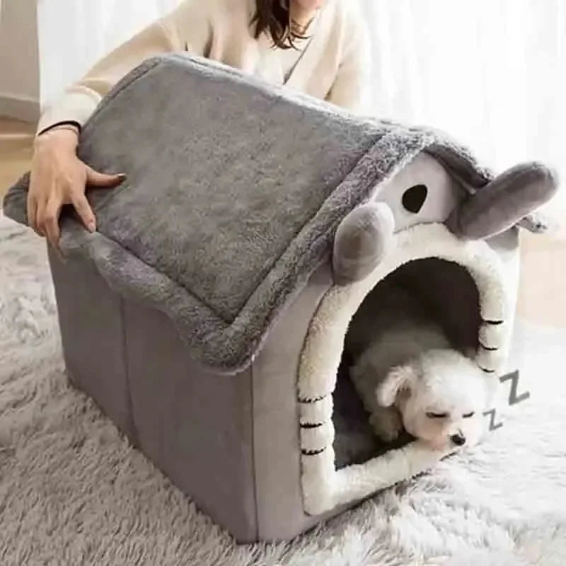 Soft Indoor Pet House Tent & Bed | Washable Cushion for Dogs & Cats