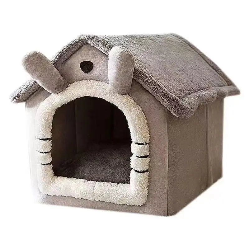 Soft Indoor Pet House Tent & Bed | Washable Cushion for Dogs & Cats