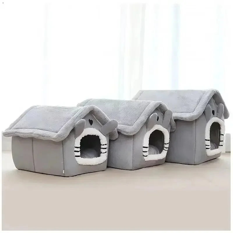 Soft Indoor Pet House Tent & Bed | Washable Cushion for Dogs & Cats