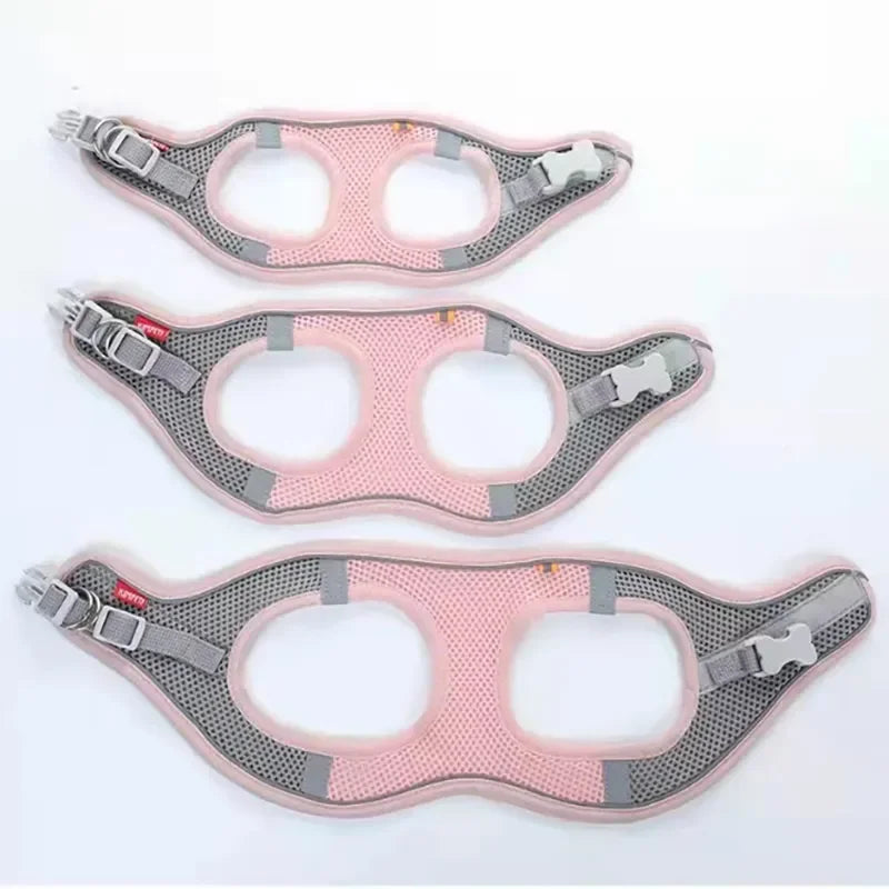 Adjustable Reflective Pet Harness Set | Breathable Vest for Dogs & Cats