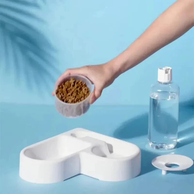 Automatic Waterer & Food Bowl Set | Moisture-Proof Pet Feeder