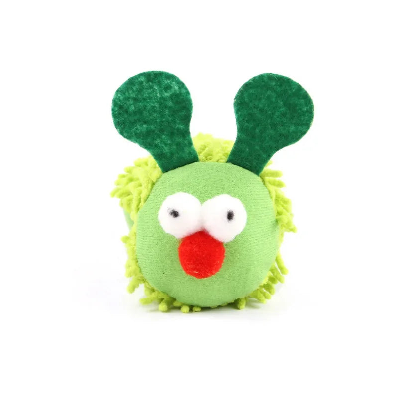 Catnip & Silvervine Caterpillar Cat Chew Toy - Interactive Kitten Molar Teaser