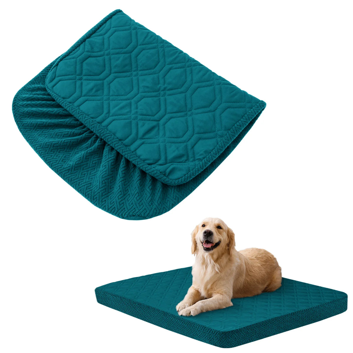 Replacement Waterproof Dog Bed Cover | Washable Quilted Pet Protector