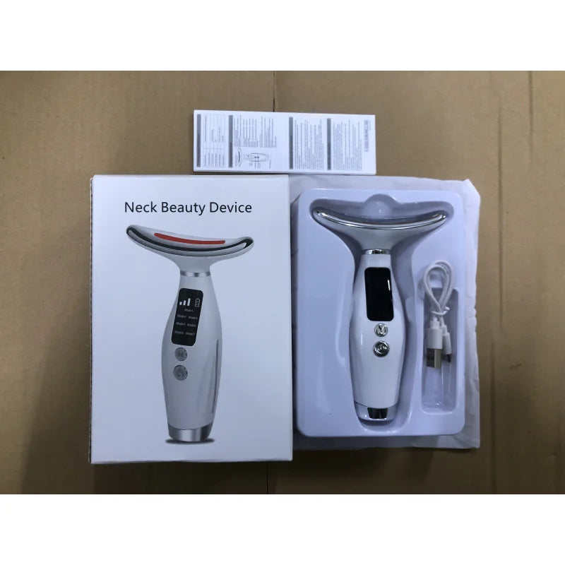 7-in-1 LED Face & Neck Massager – Anti-Wrinkle Light Therapy Tool for Skin Firming
