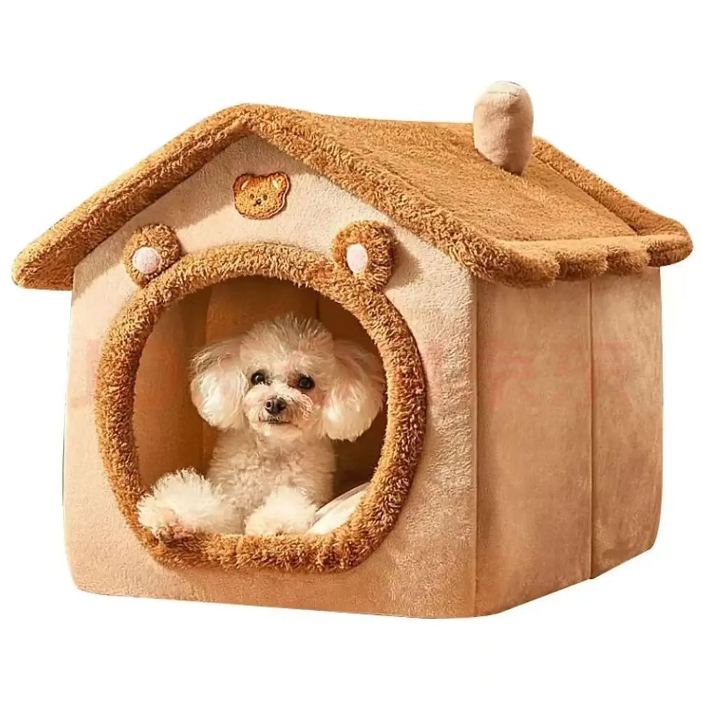 Soft Indoor Pet House Tent & Bed | Washable Cushion for Dogs & Cats