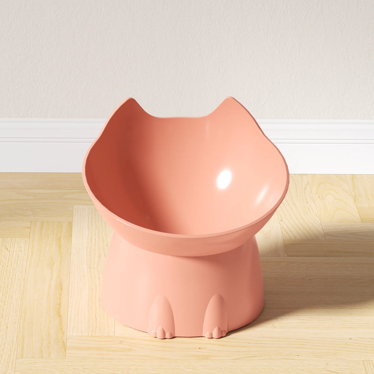 WhiskerWare Raised Cat Bowl | Tilted Ergonomic Neck Protection Dish